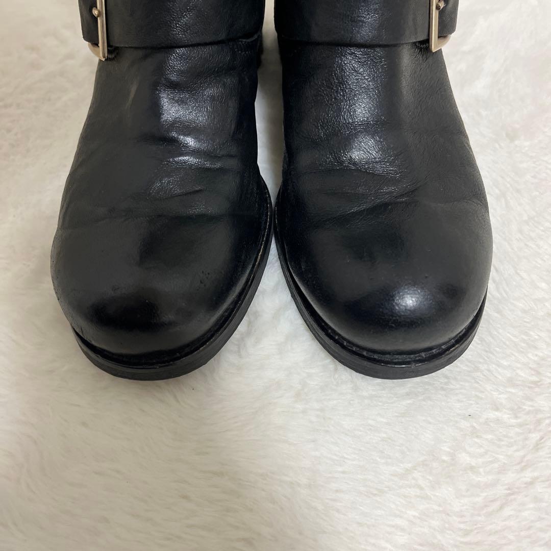 美品　ジミーチュウ　エンジニアブーツ　23.5 ブラック　レザー