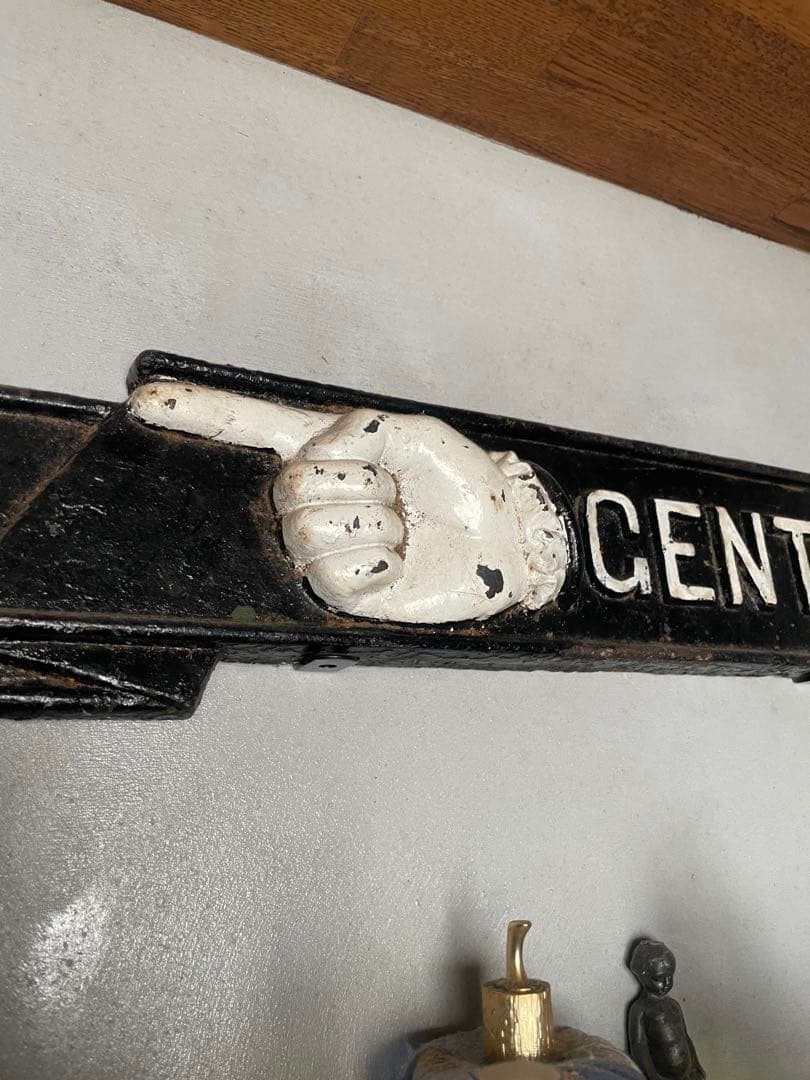 アンティーク 金属製看板 ヴィンテージ　GENTLEMEN