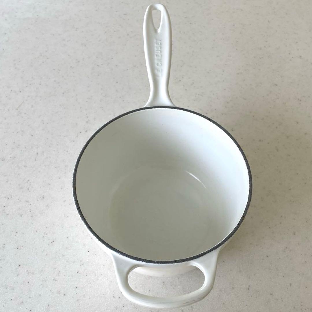 Le Creuset 片手鍋 アイアンハンドル・ソースパン 16cm ホワイト