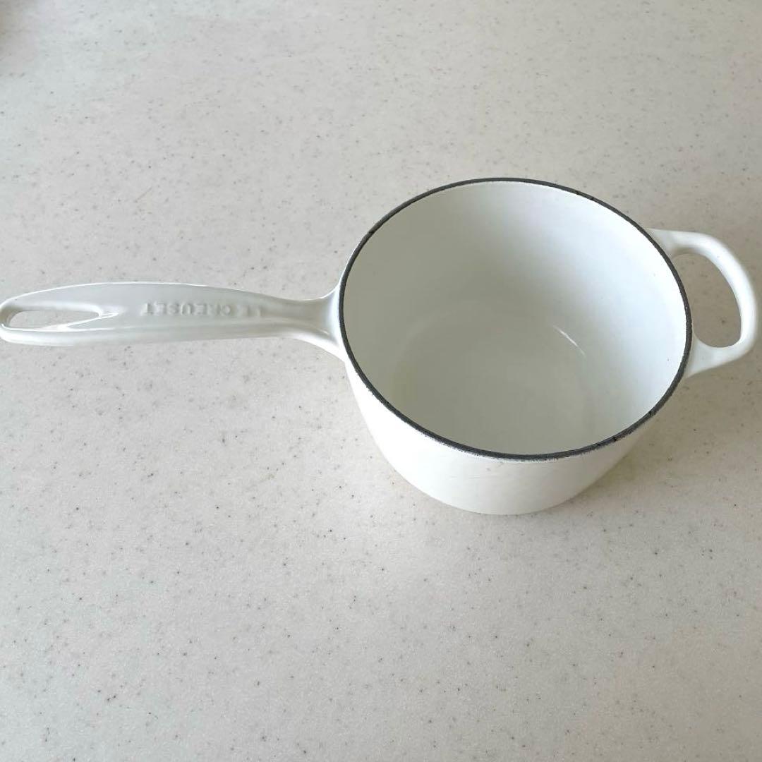 Le Creuset 片手鍋 アイアンハンドル・ソースパン 16cm ホワイト