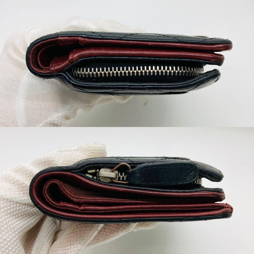 CHANEL マトラッセ レザー 二つ折り財布 ブラック A925