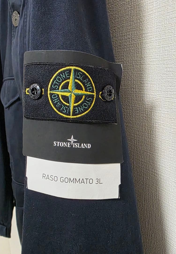 STONE  Raso Gommato M 紺　フード　ジャケット