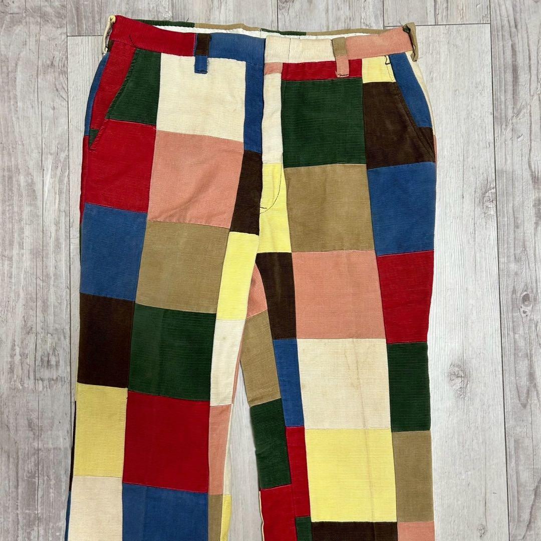70s-80s Halrin パッチワーク コーデュロイパンツ スラックス