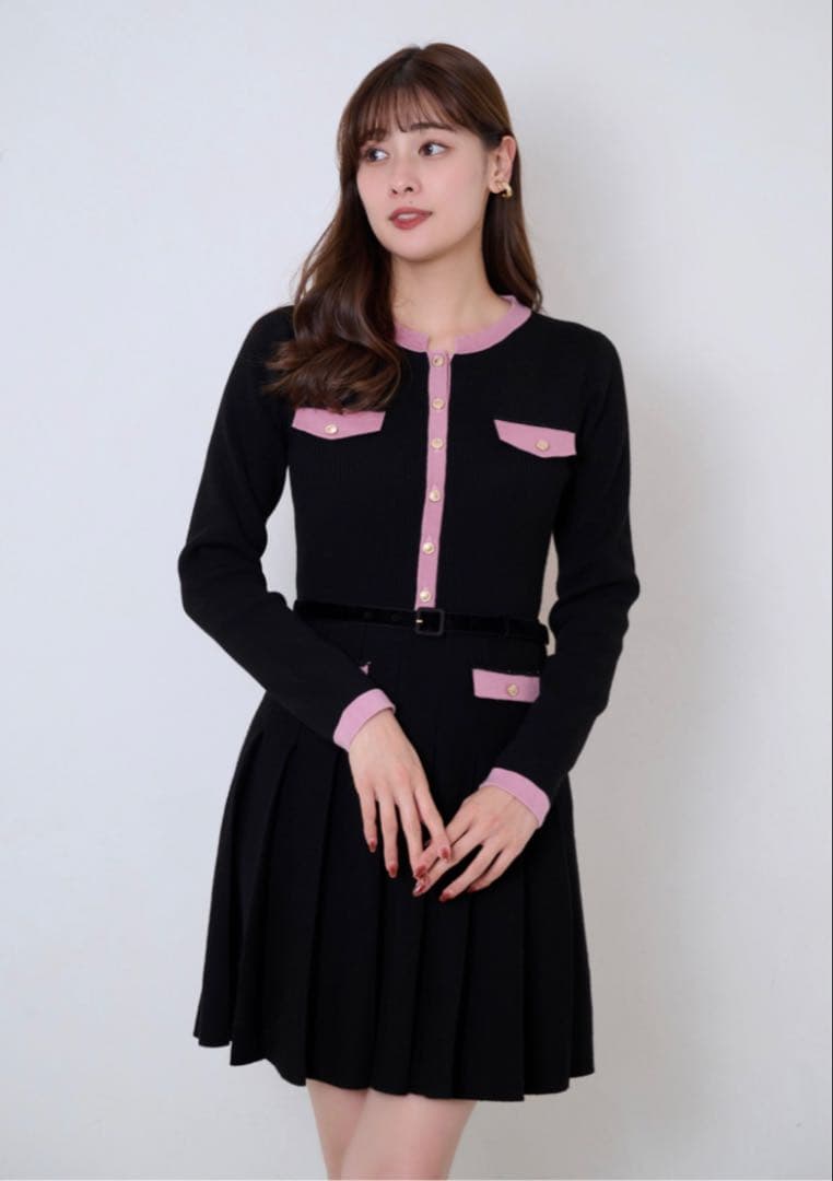 あ*読様 Herlipto Gabrielle Belted Knit Dres