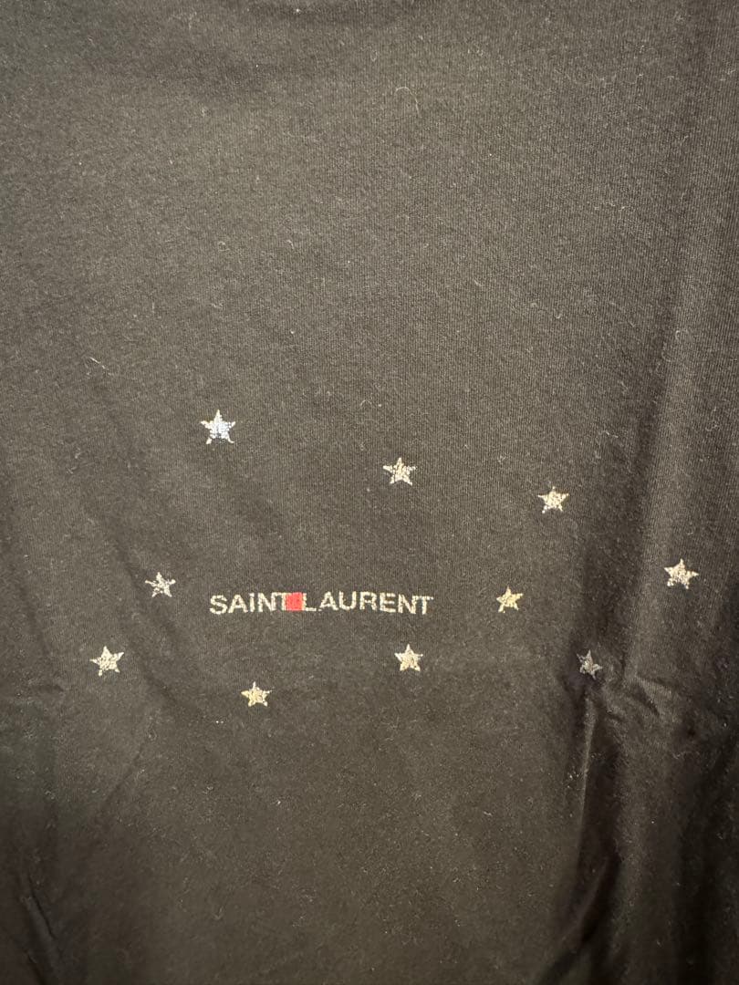 サンローラン SAINT LAURENT ロゴスタープリント 黒S