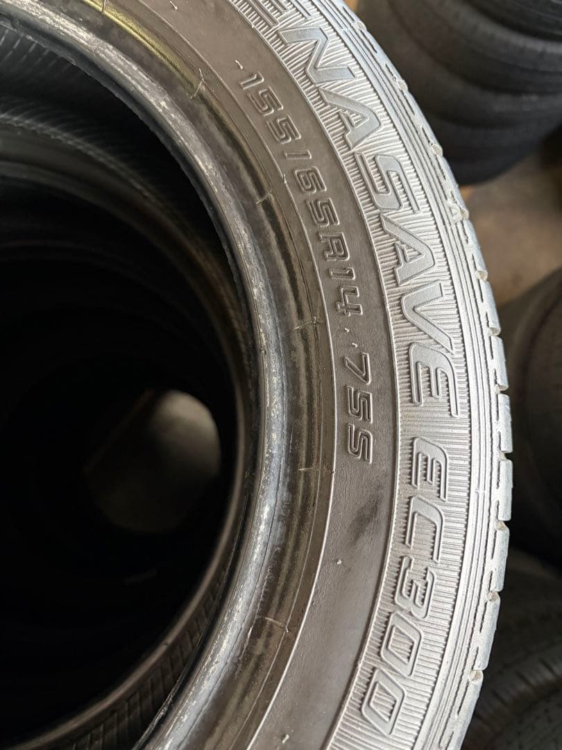 送料無料。国産ダンロップ。 155/65R14サマータイヤ4本セット