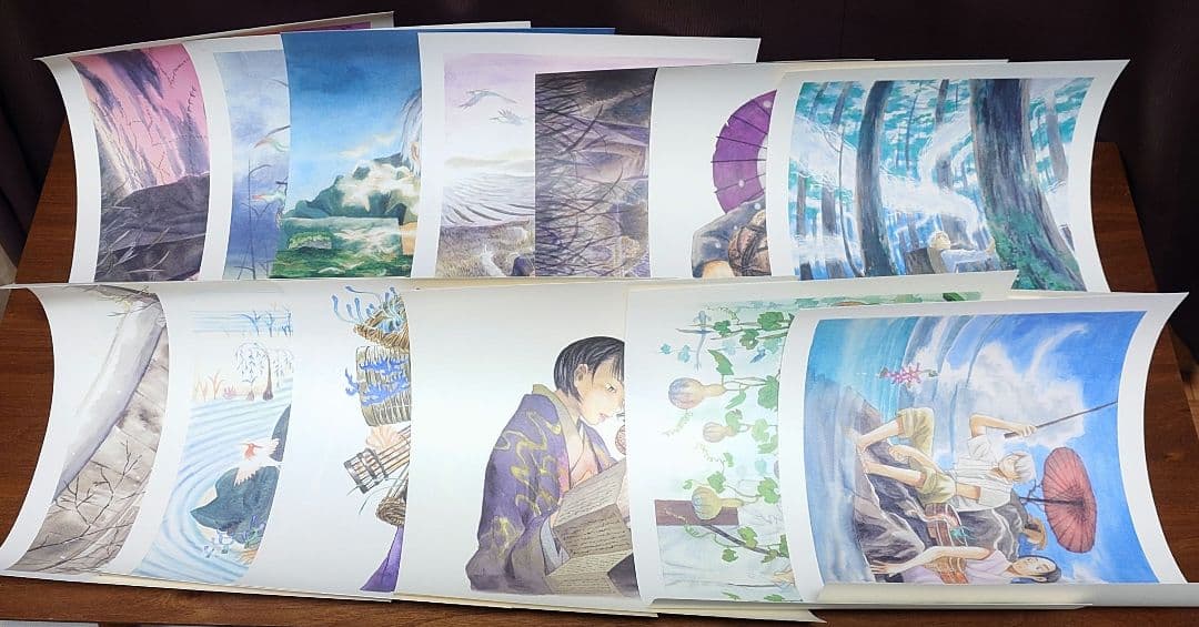 蟲師 二十景 漆原友紀 画集 蟲襖 むしあお 複製原画 講談社 完全受注生産