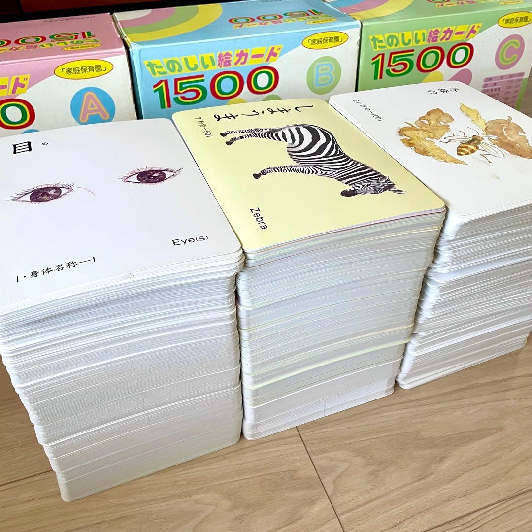 家庭保育園 絵カード たのしい絵カード1500 A・B・C・CD 七田式 受験