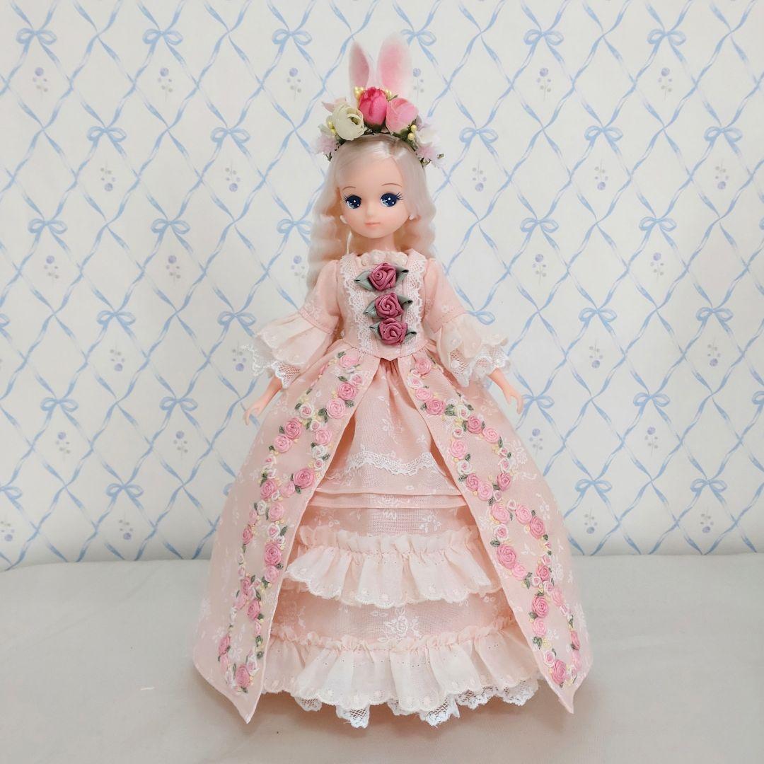 手刺繍　うさ耳　イースター ロココドレス　マリー・アントワネット　ハンドメイド