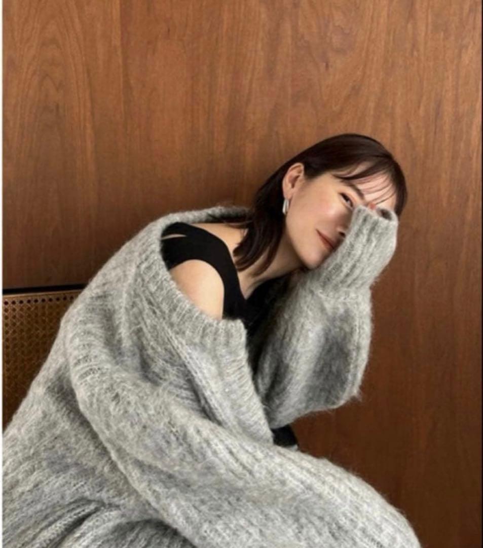 トップス CLANE COLOR MOHAIR SHAGGY CARDIGAN
