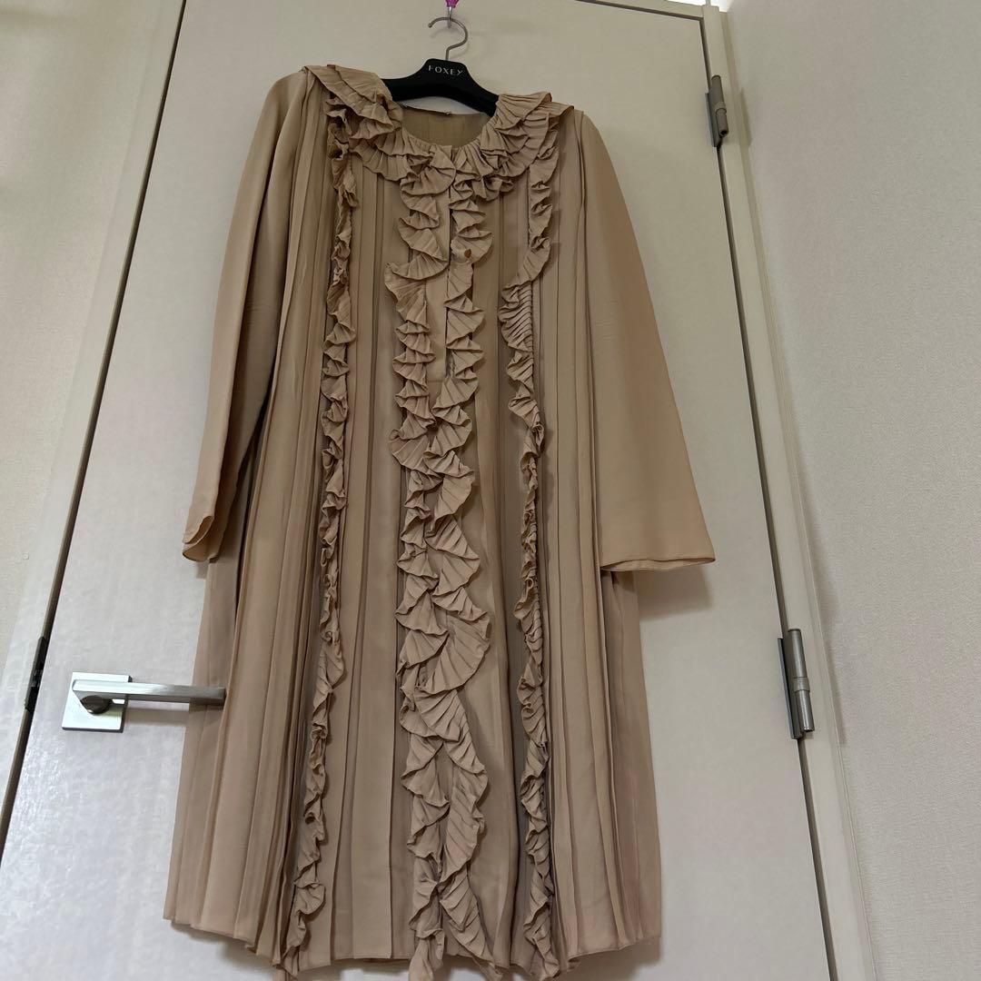 Chloe クロエ　美品 フリルリボン付きひざ丈ワンピース