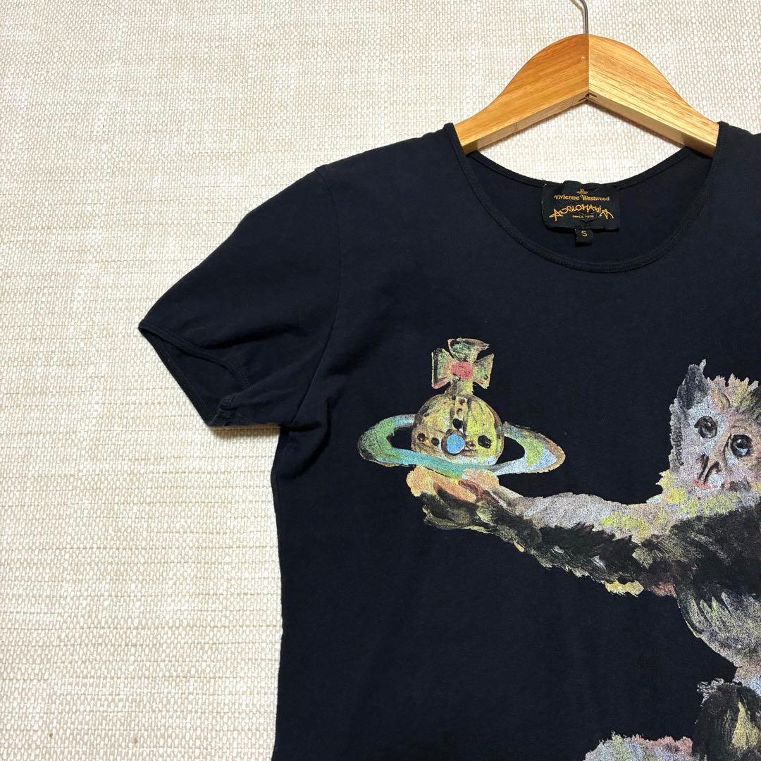 Vivienne WestwoodモンキープリントTシャツ/ブラック/イタリア製
