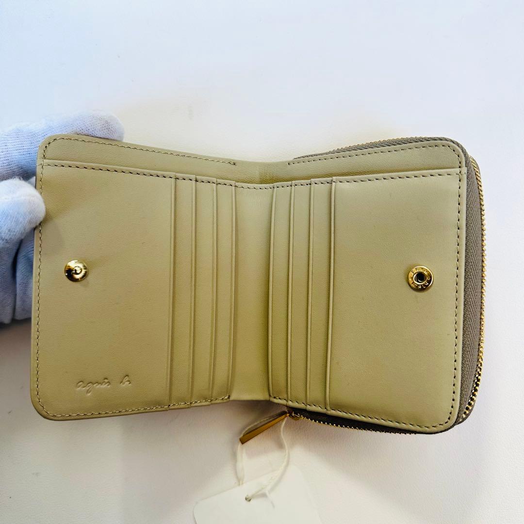 アニエスベー　agnès b. グレー 二つ折り財布