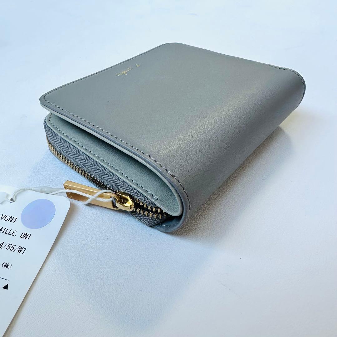 アニエスベー　agnès b. グレー 二つ折り財布