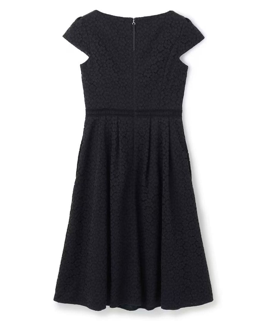 美品 TOCCA MEMORY OF LACE ドレス ワンピース ネイビー