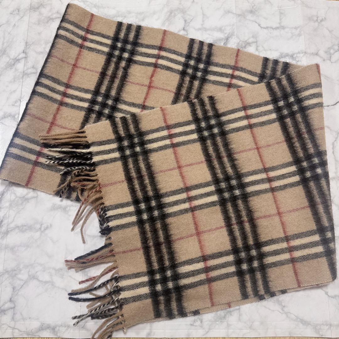 BURBERRY London ノバチェック　ラムウールマフラー　クリーニング済