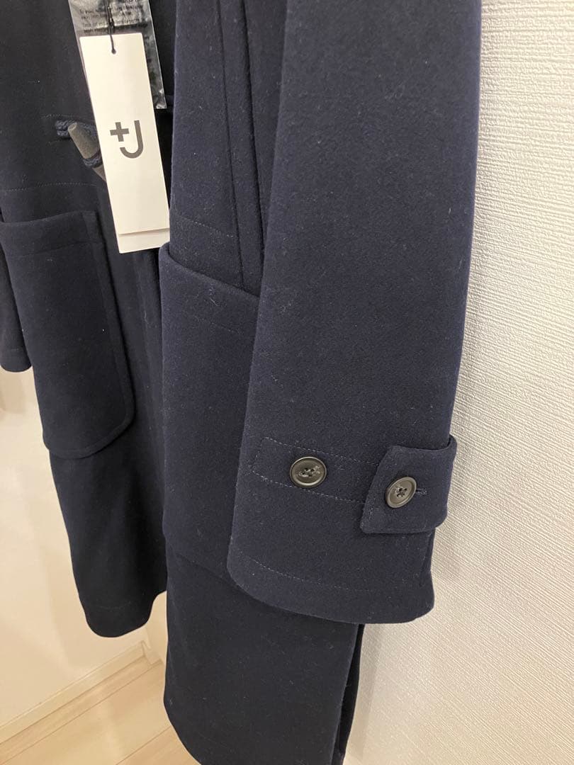 【未使用タグ付き】UNIQLO＋J メンズ　ダッフルコート　ネイビー　L