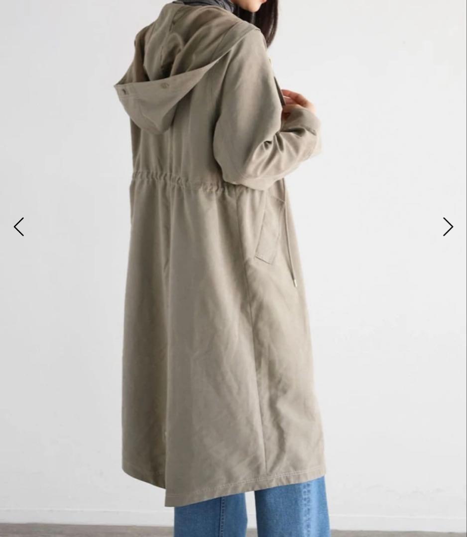 MODEC 新品☆YAMADAYA ファーフーデッドモッズアウター　グレージュ