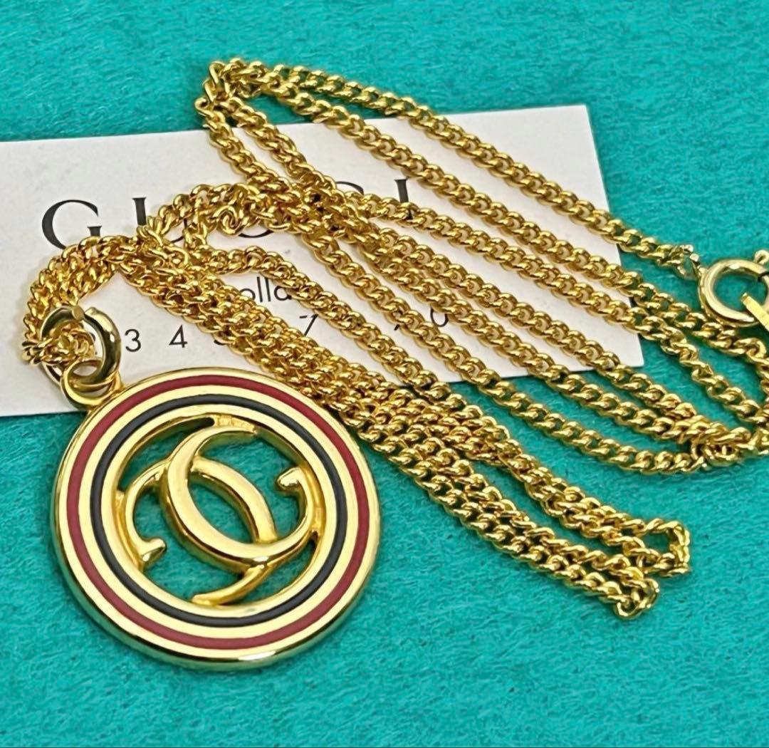 極美品‼️ オールドGUCCI 真鍮ネックレス