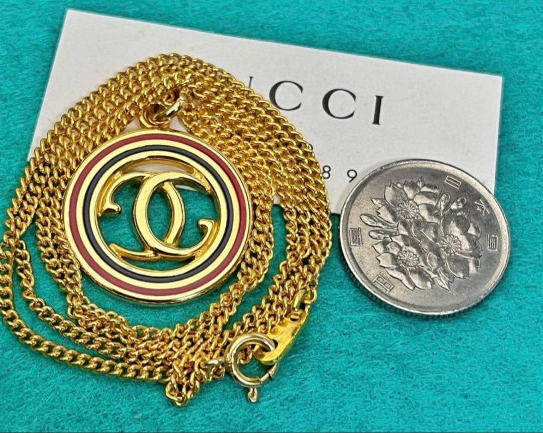 極美品‼️ オールドGUCCI 真鍮ネックレス