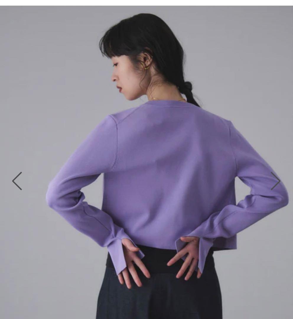 美品　ADAM ET ROPÉ FEMME クルーネックニットカーディガン