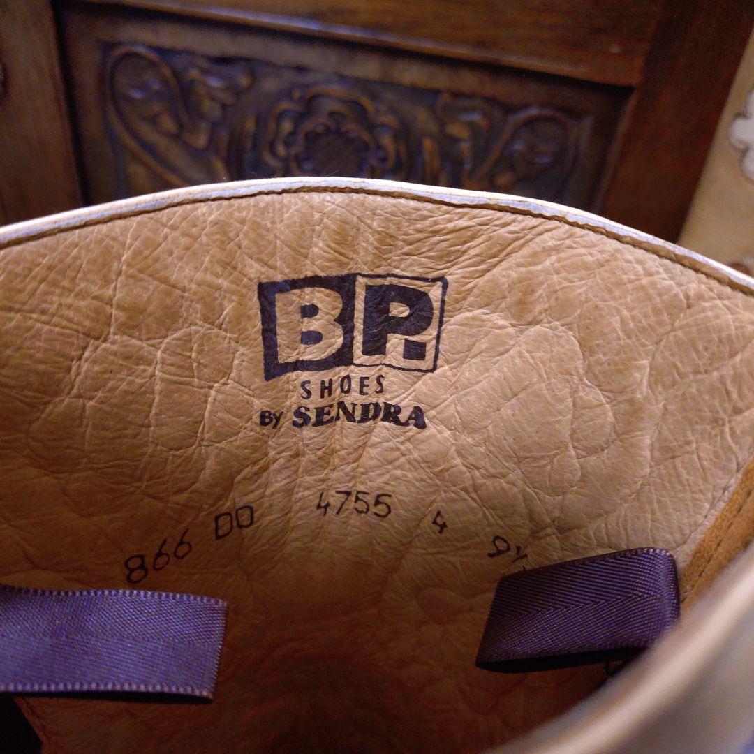 ウェスタンブーツ　SENDRA BP 花柄　ベージュ レザーブーツ
