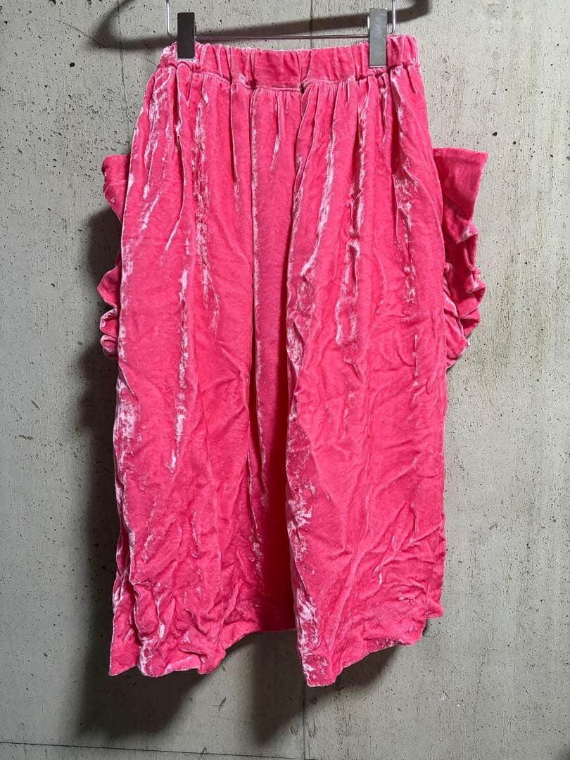 美品　25FW コムデギャルソンガール　ベルベット　ピンク　スカート