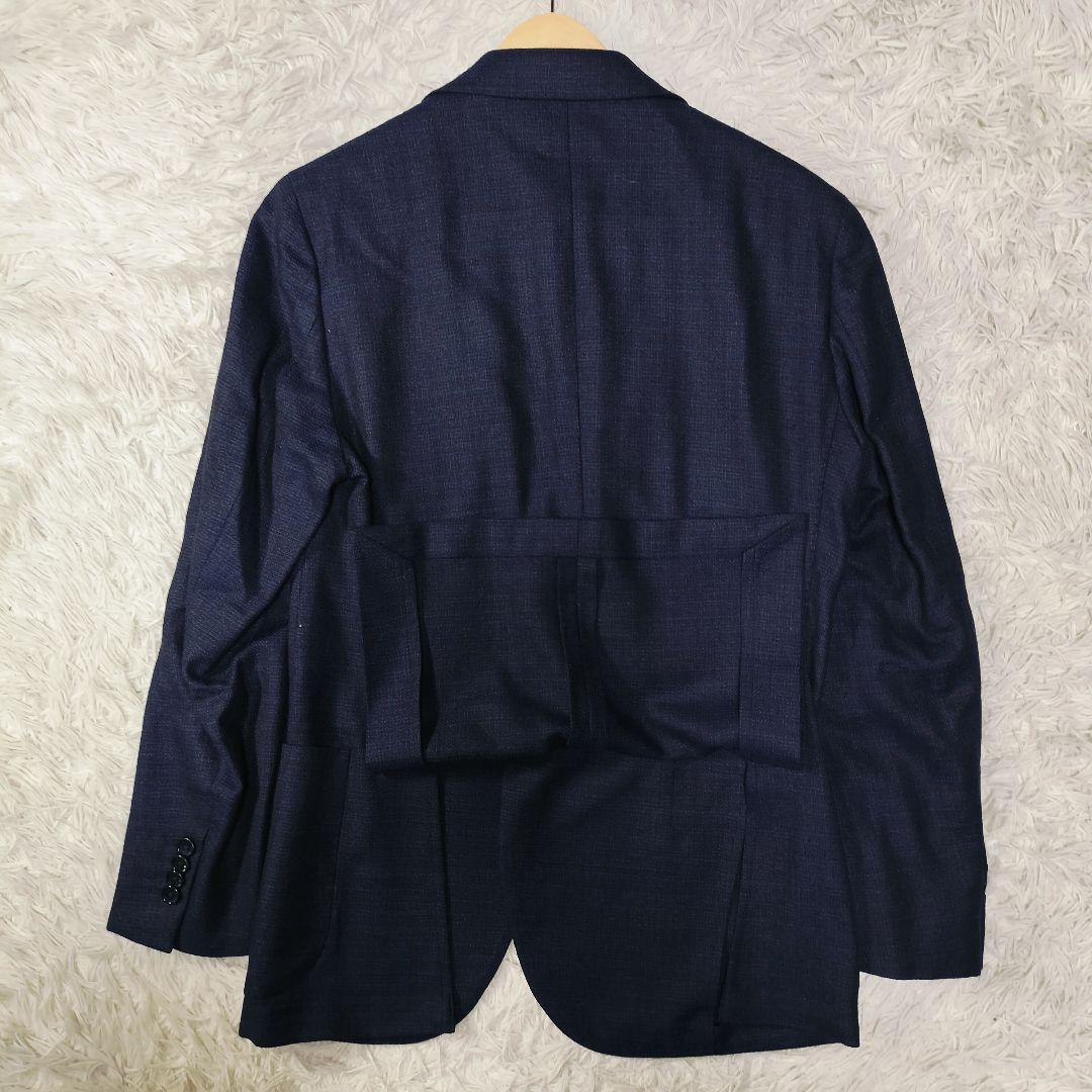ONLY REDA SUPER110s ツイード ジャケット ネイビー アンコン