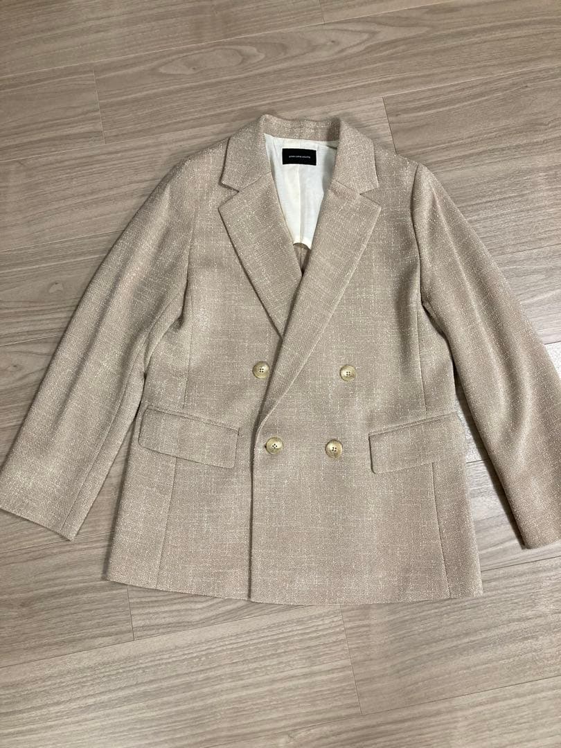 green label relaxing ツイード ボックス ダブル ジャケット