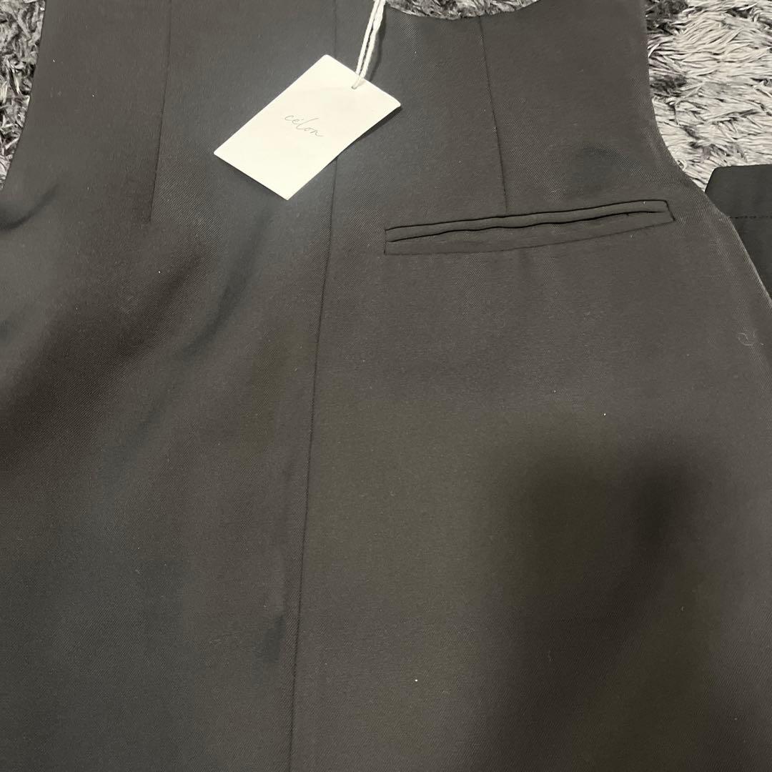 【希少】 celon 2way button long skirt ブラック