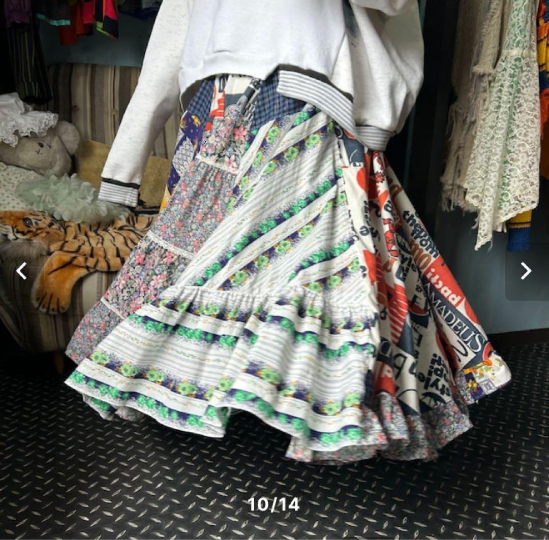 Cathy パッチワークスカート ニンカンプープ オオハシ商店 aiko着