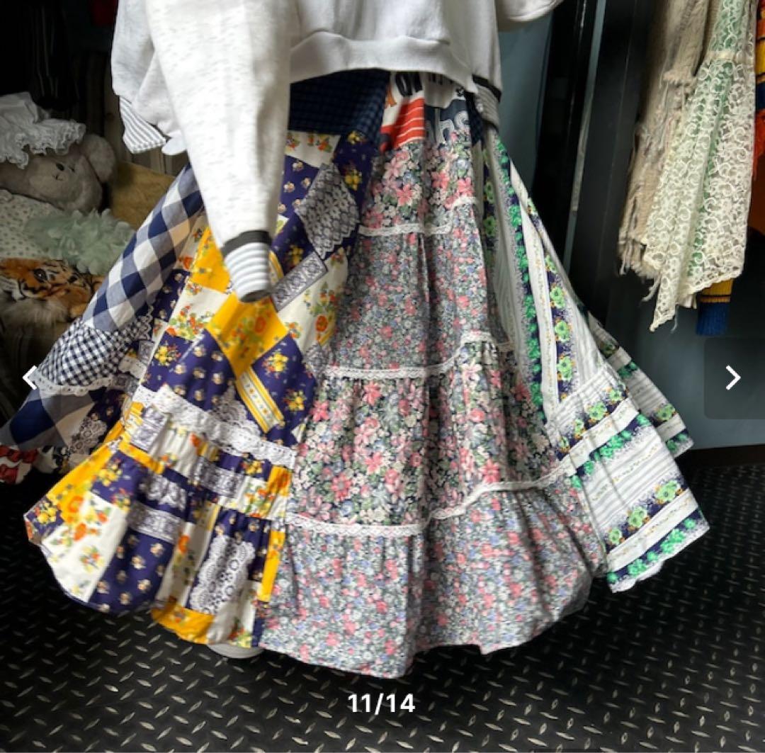 Cathy パッチワークスカート ニンカンプープ オオハシ商店 aiko着