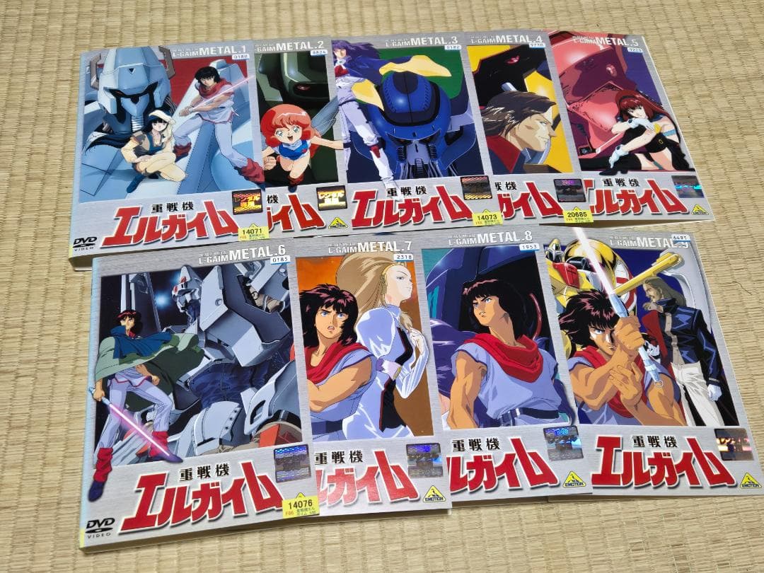DVD　重戦機エルガイム　②④⑤⑦⑧⑨　6巻セット　①③⑥は無し　レンタル使用品