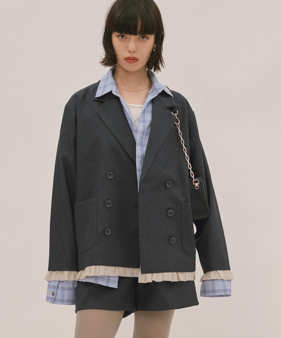 新品 loin nuit frill layered design jacket
