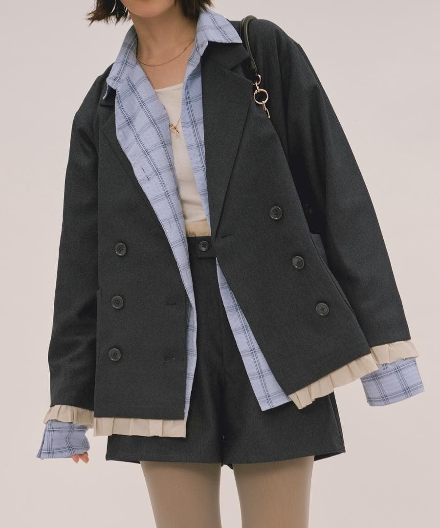 新品 loin nuit frill layered design jacket