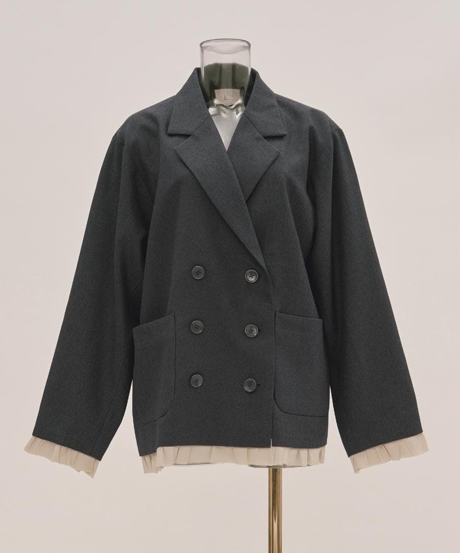 新品 loin nuit frill layered design jacket