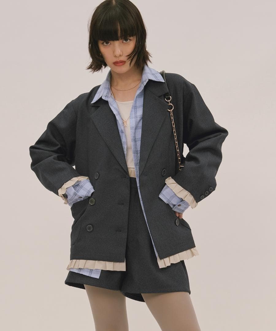 新品 loin nuit frill layered design jacket