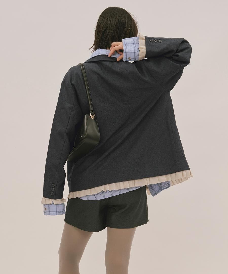 新品 loin nuit frill layered design jacket