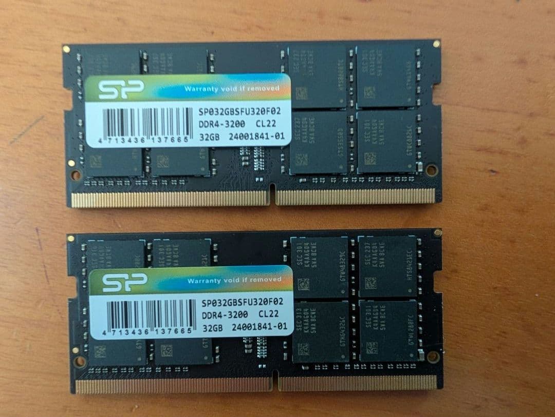シリコンパワー DDR4 ノートDDR4-3200／2枚64GB