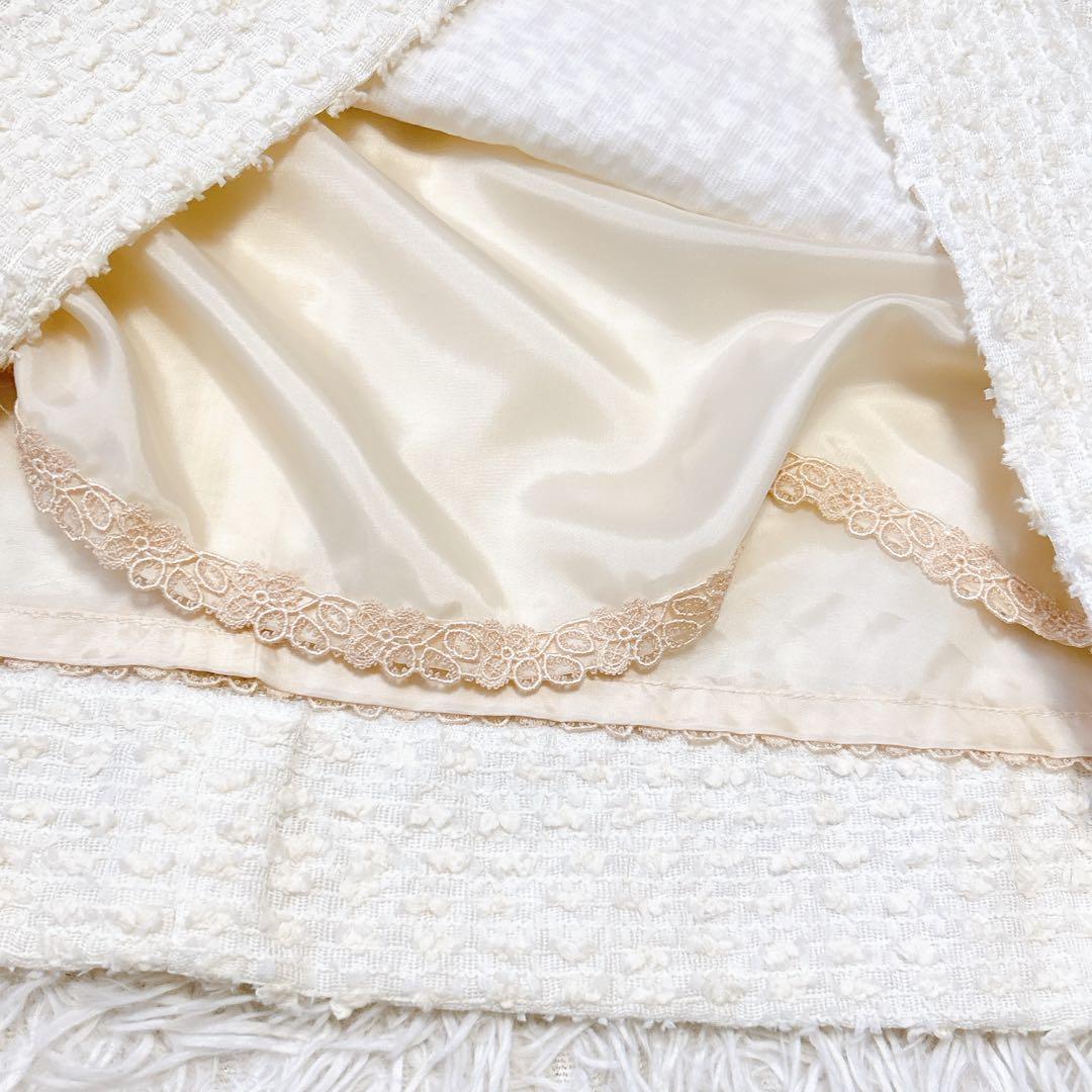 美品✨FOXEY フォクシーワンピース Coquilleピーチ 40 ホワイト