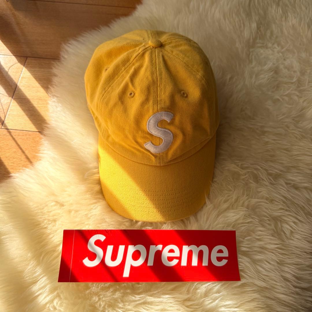 Supreme イエロー Sロゴ キャップ Kevlar素材