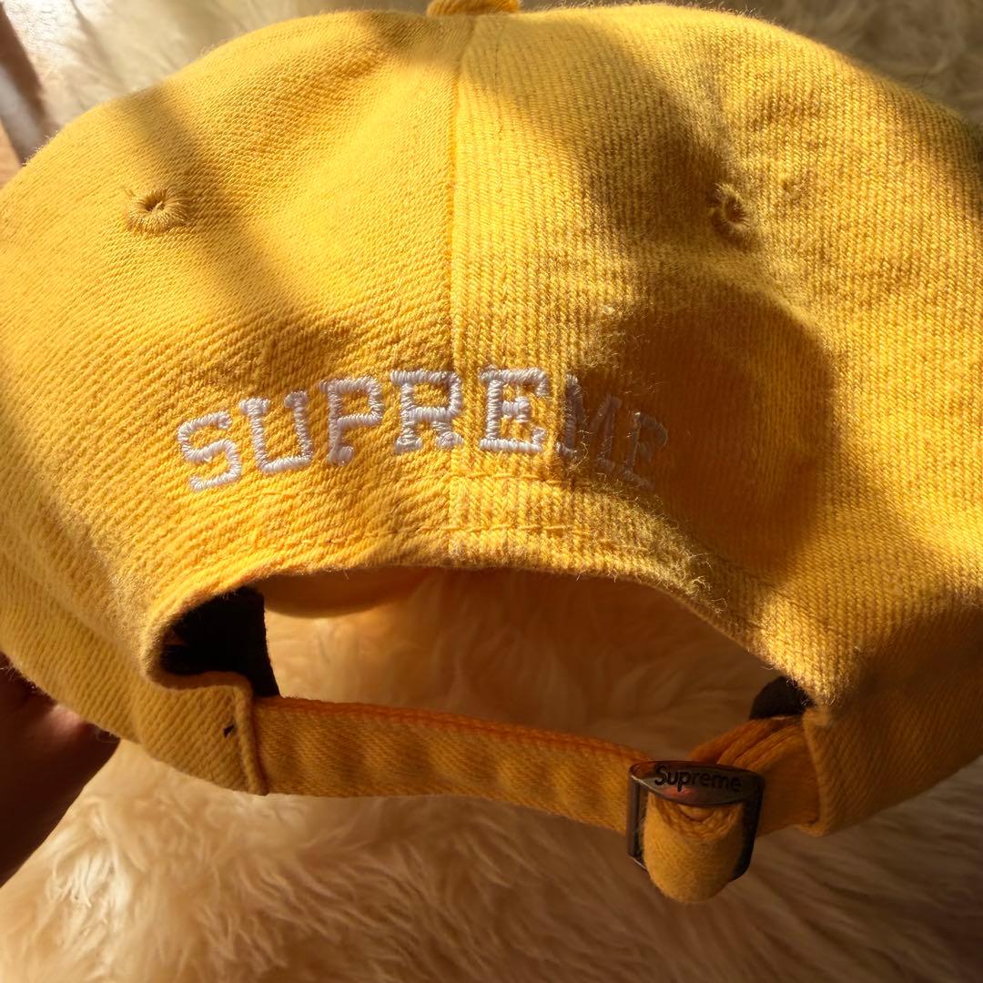 Supreme イエロー Sロゴ キャップ Kevlar素材