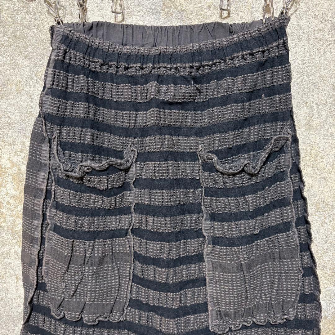 a-poc ISSEY MIYAKE エイポック ギャザー ロングフレアスカート