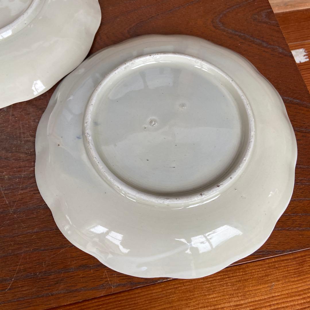 古伊万里染付風景の図中皿3客