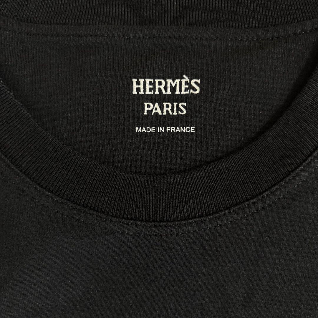 エルメス☆HERMES Hロゴ刺繍ポケット付　半袖 Tシャツワンピース　849