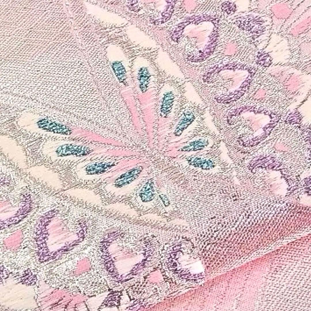 Pink♡様　正絹　振袖　駒刺繍　絞り　草花文　やまと誂製　袋帯　唐織　銀糸　紫