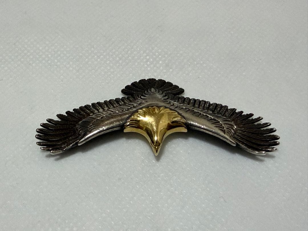 WING ROCK 頭金イーグル 両目ダイヤ サイズL K18 約40g