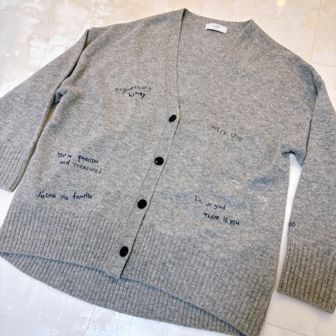 【未使用級✨】SLOBE IENA　embroidery カーディガン　イエナ