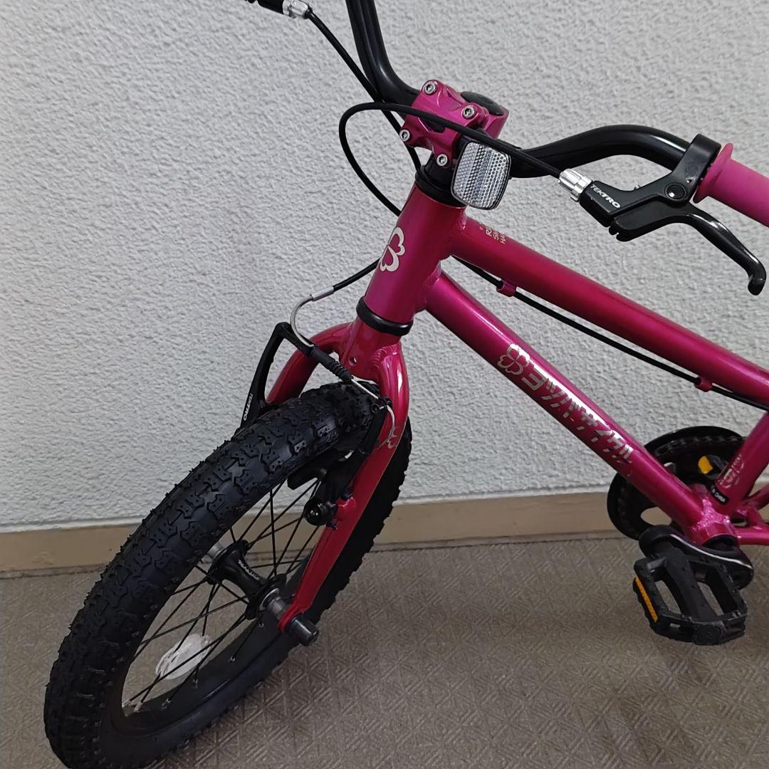 【美品】ヨツバサイクル 16インチ クリスタルピンク