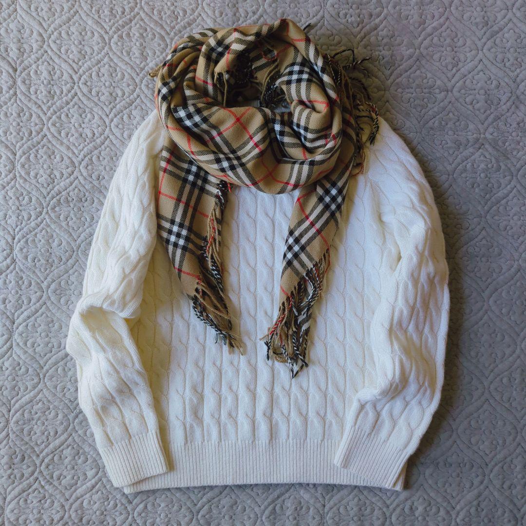 Burberry　バーバリーズ　ウール　ヴィンテージチェック　ショール　ストール